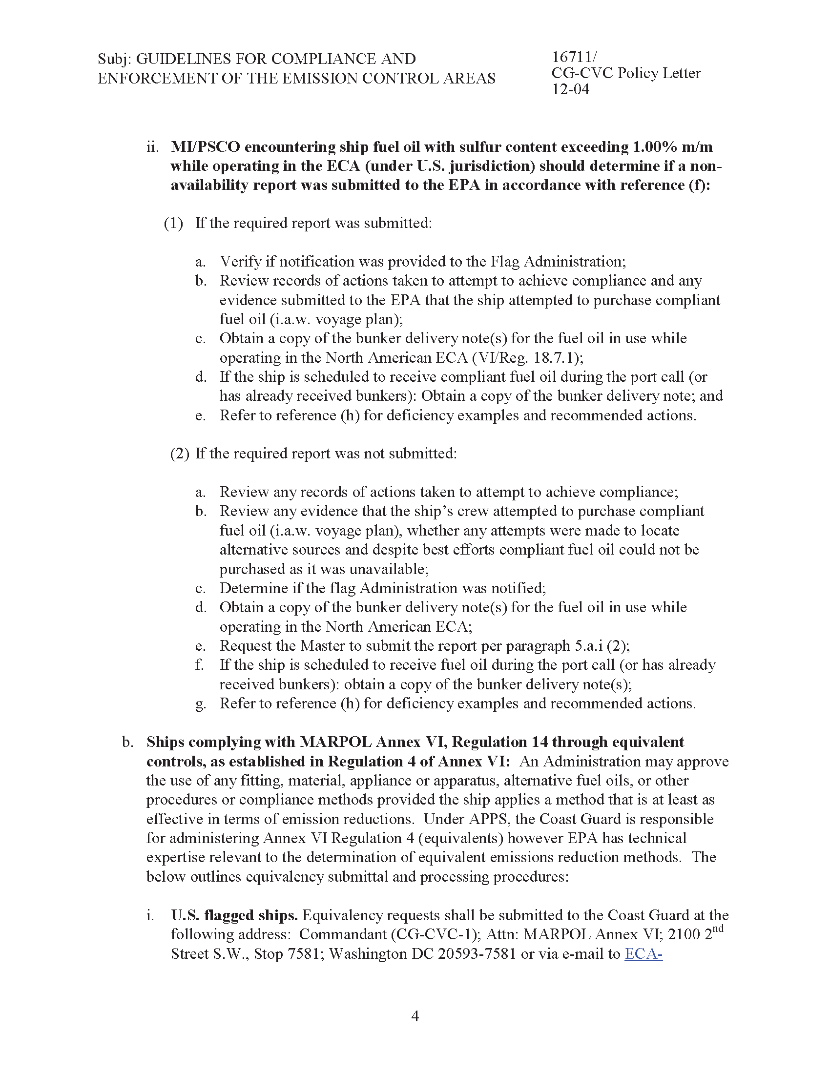 Image of applicable regulation