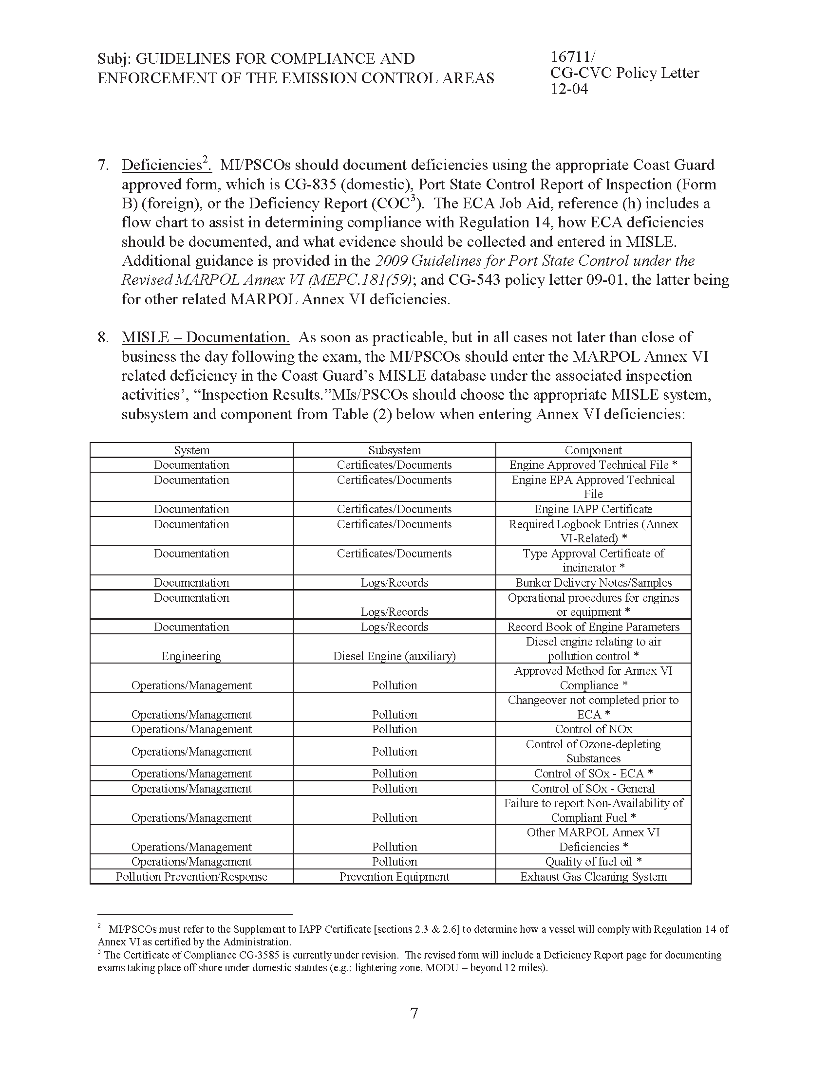 Image of applicable regulation