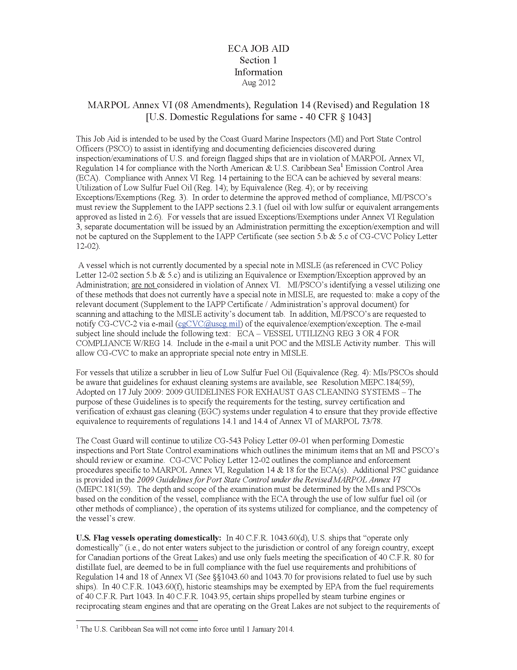 Image of applicable regulation