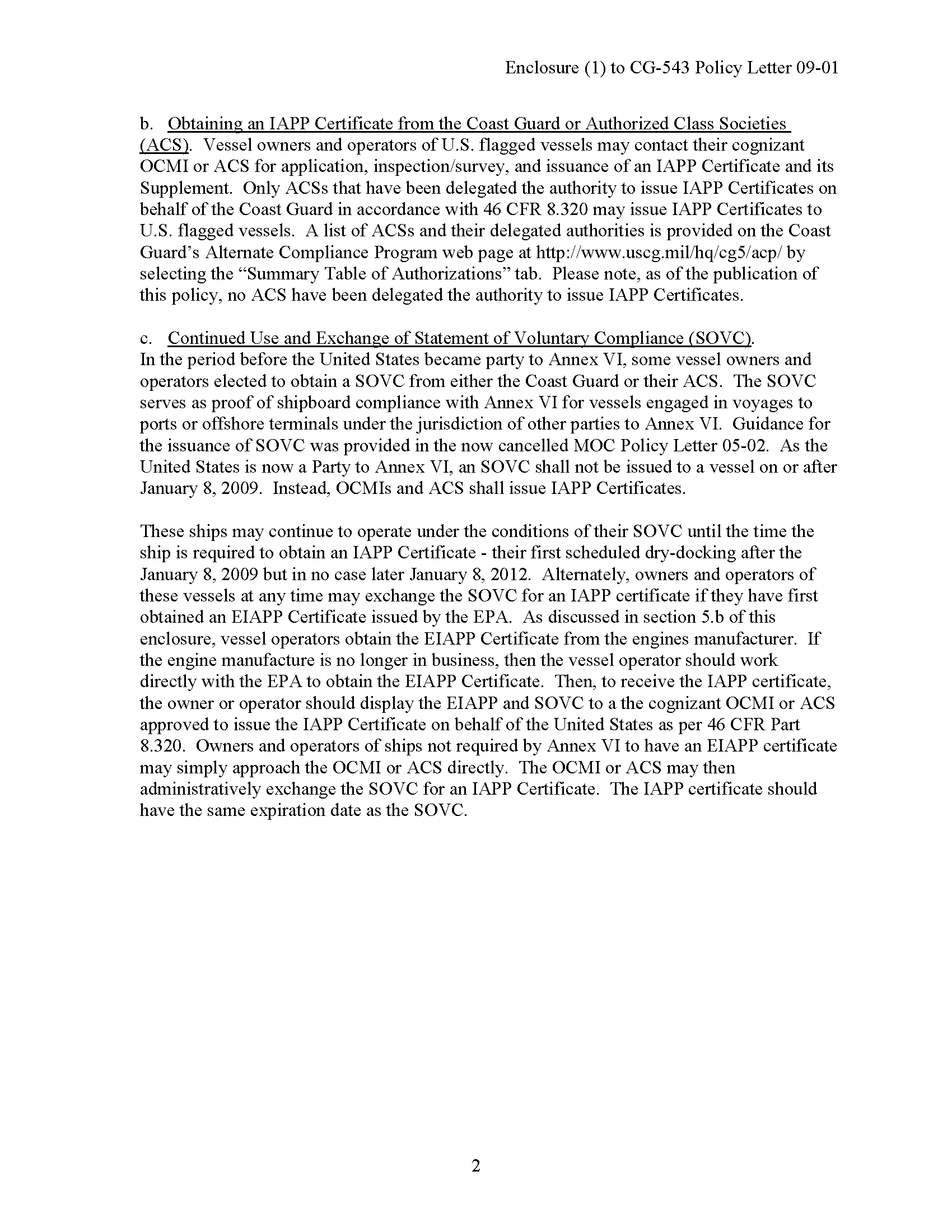 Image of applicable regulation