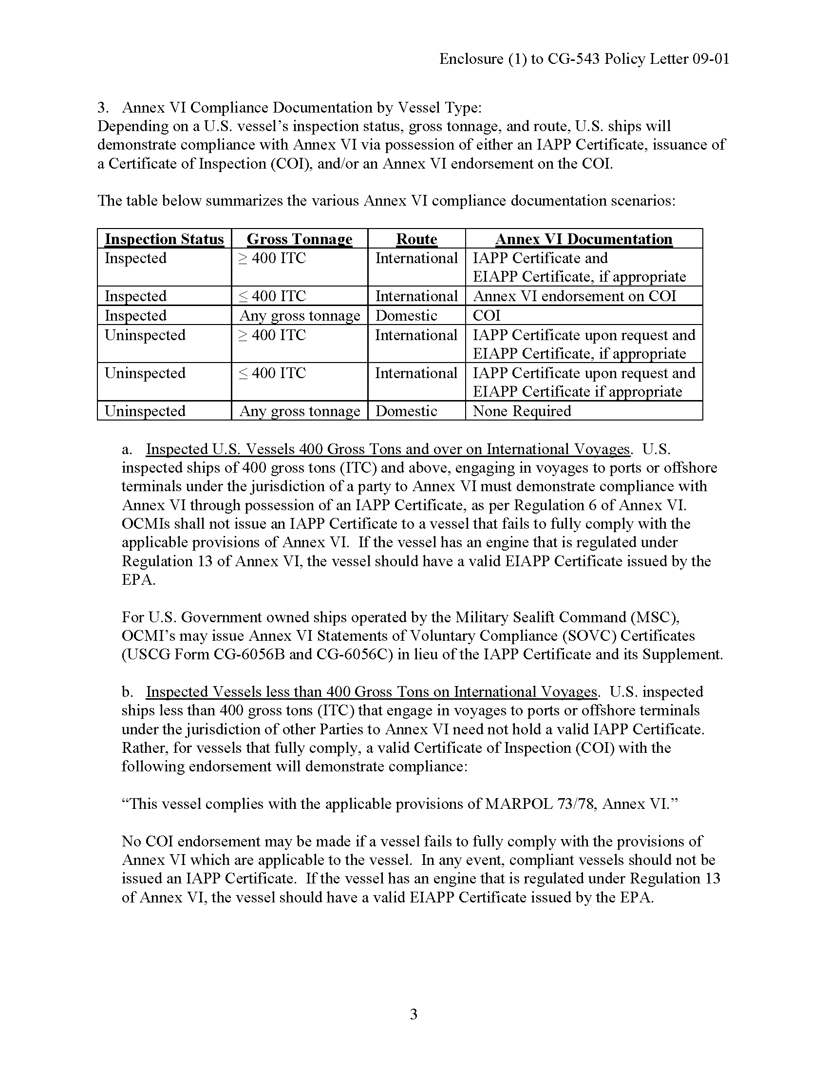 Image of applicable regulation