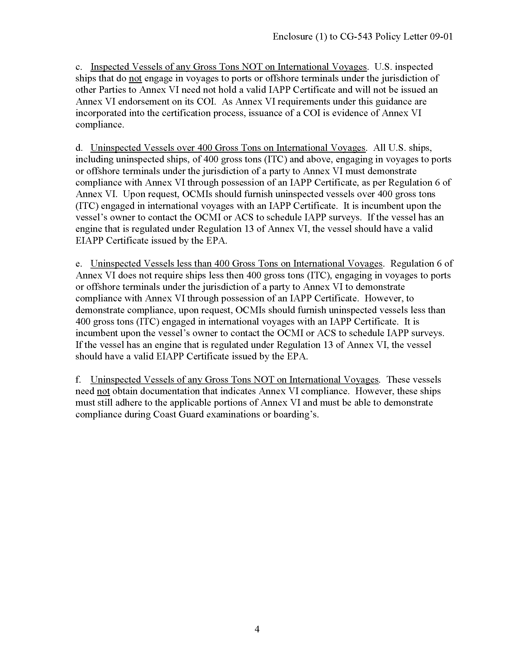 Image of applicable regulation