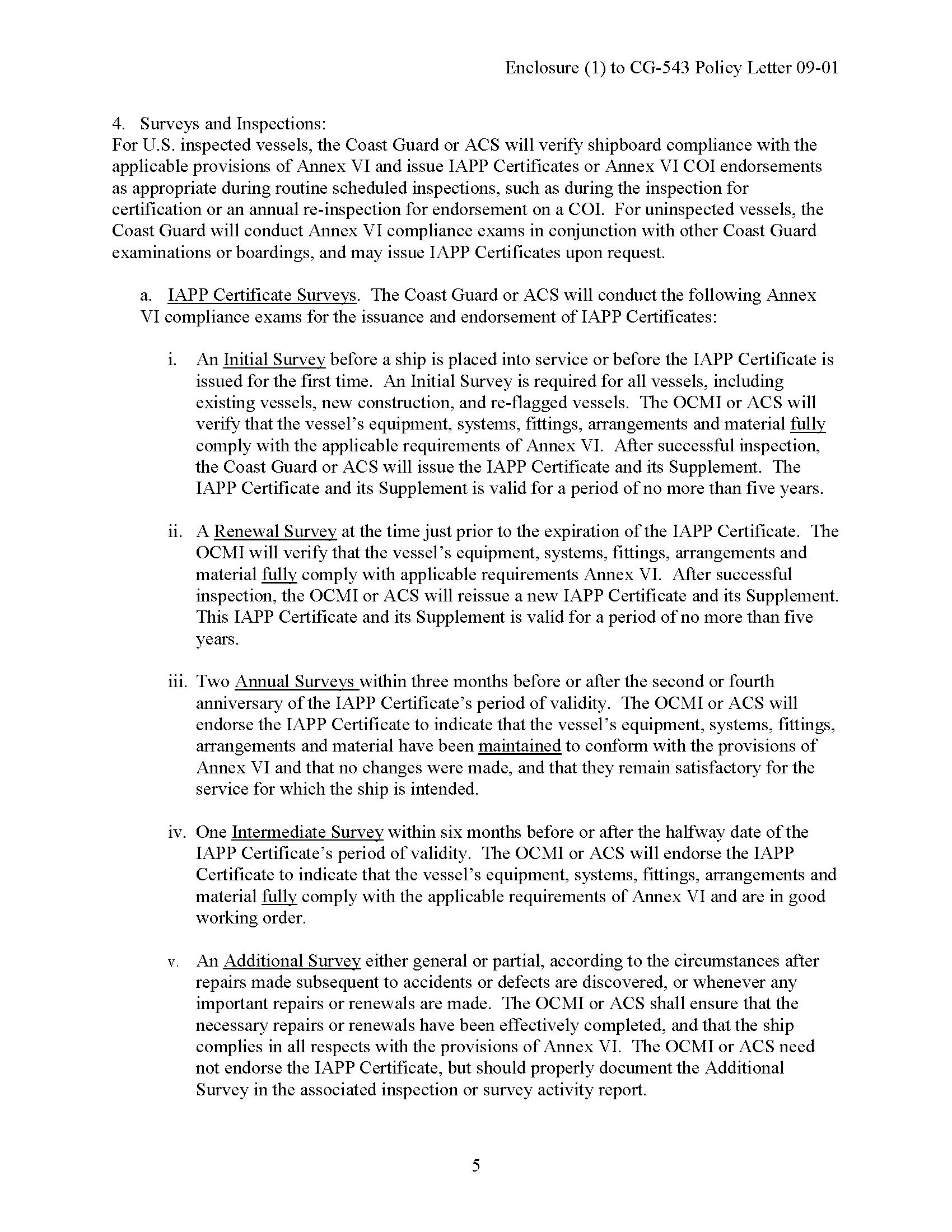 Image of applicable regulation