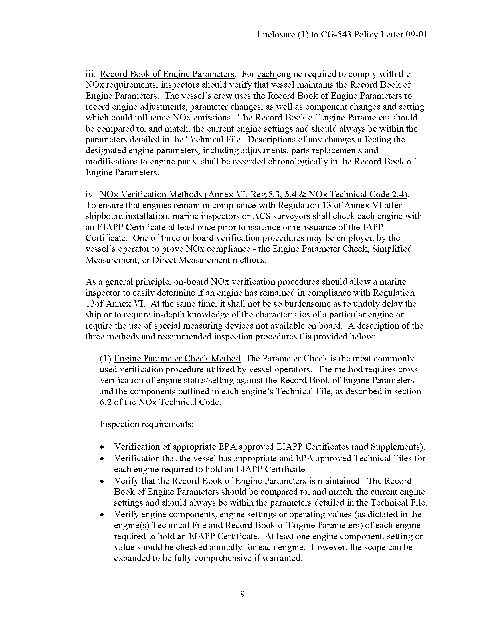 Image of applicable regulation