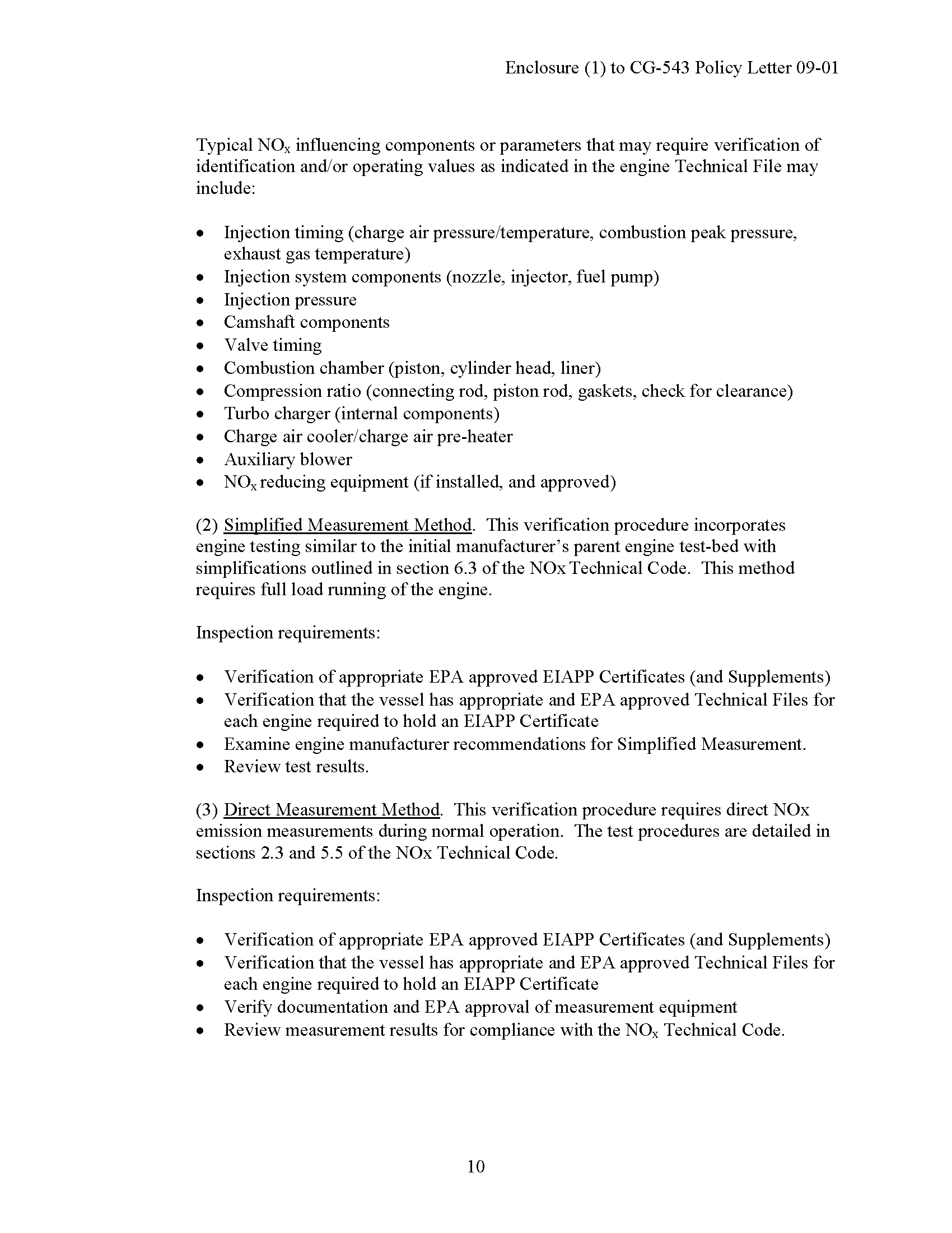 Image of applicable regulation