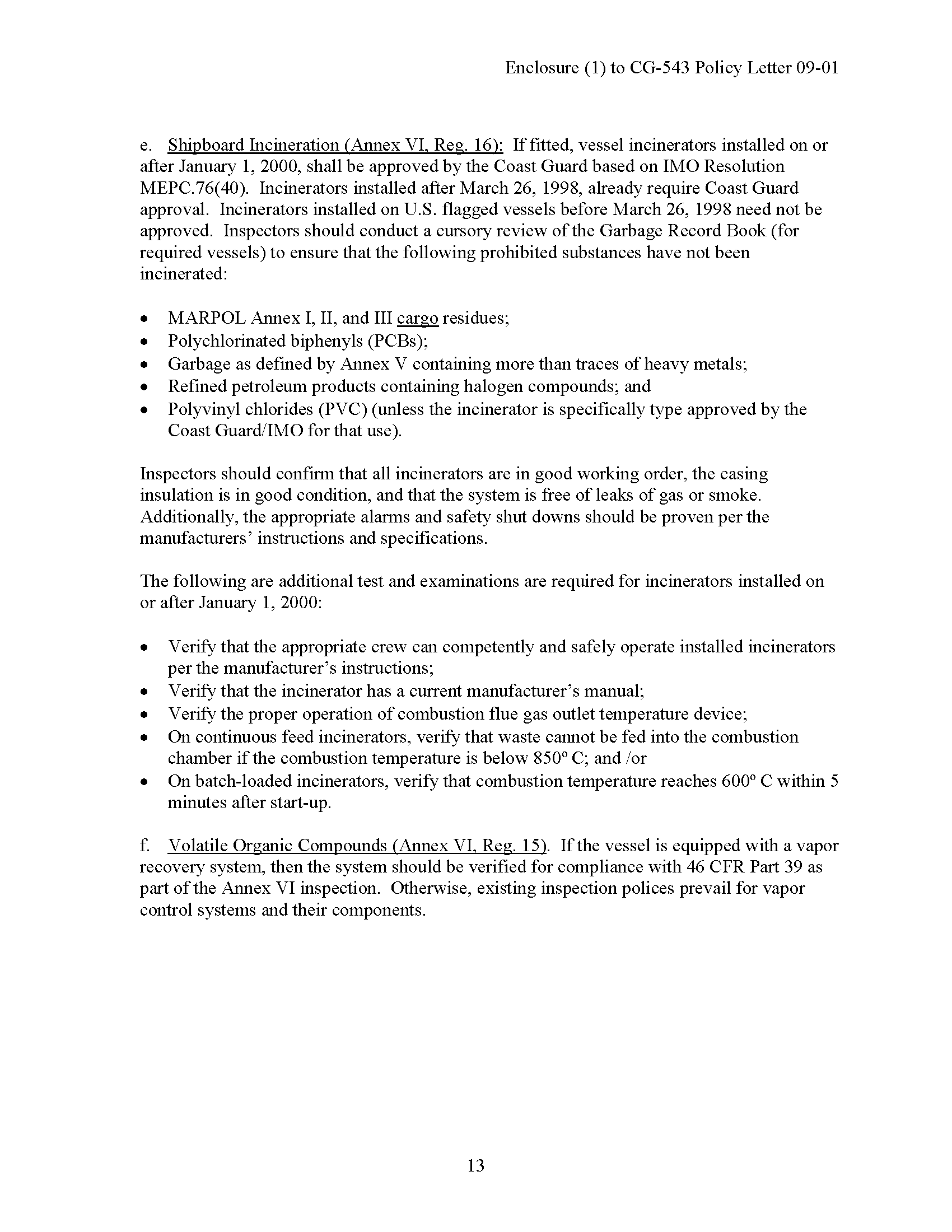 Image of applicable regulation