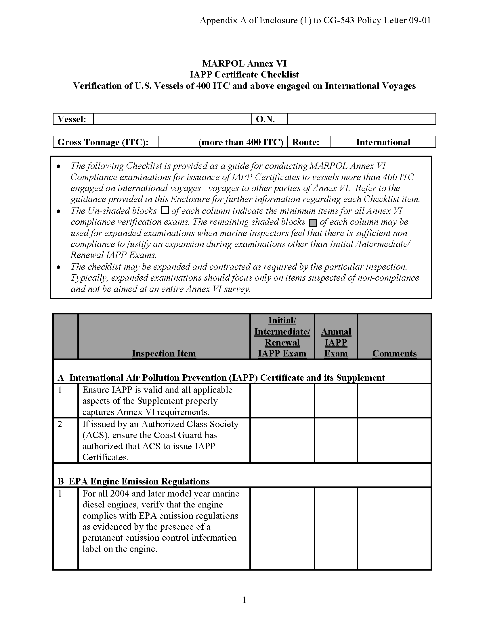 Image of applicable regulation