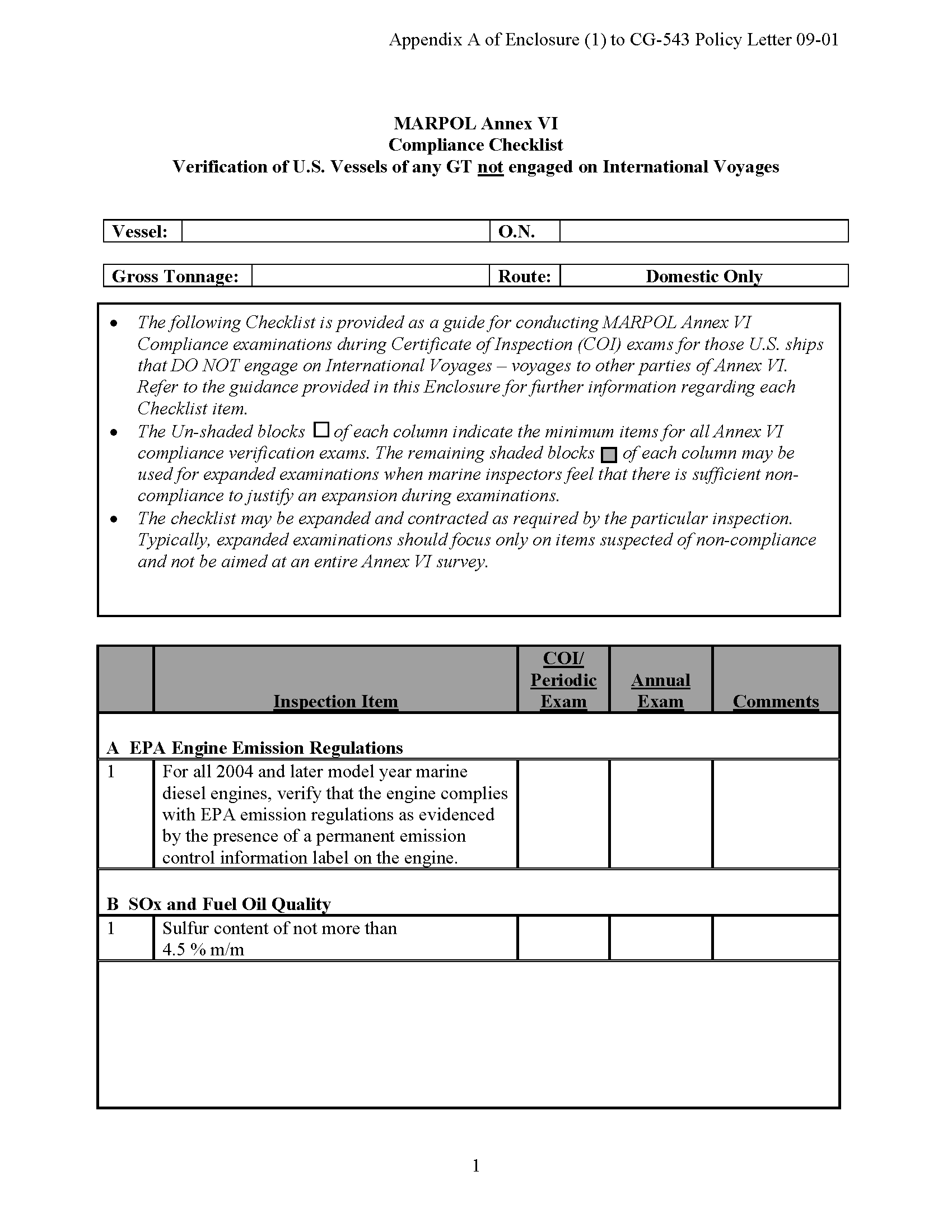 Image of applicable regulation