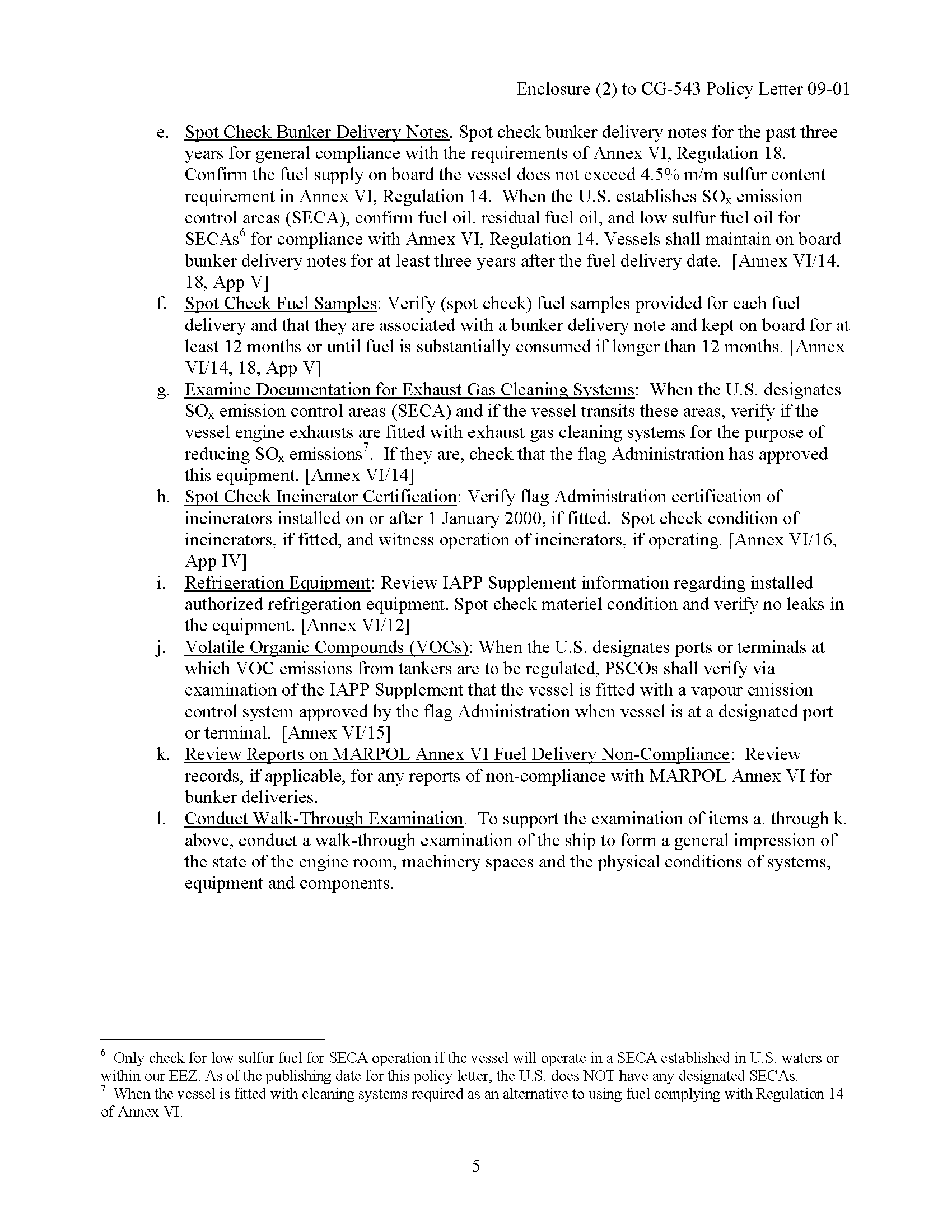 Image of applicable regulation