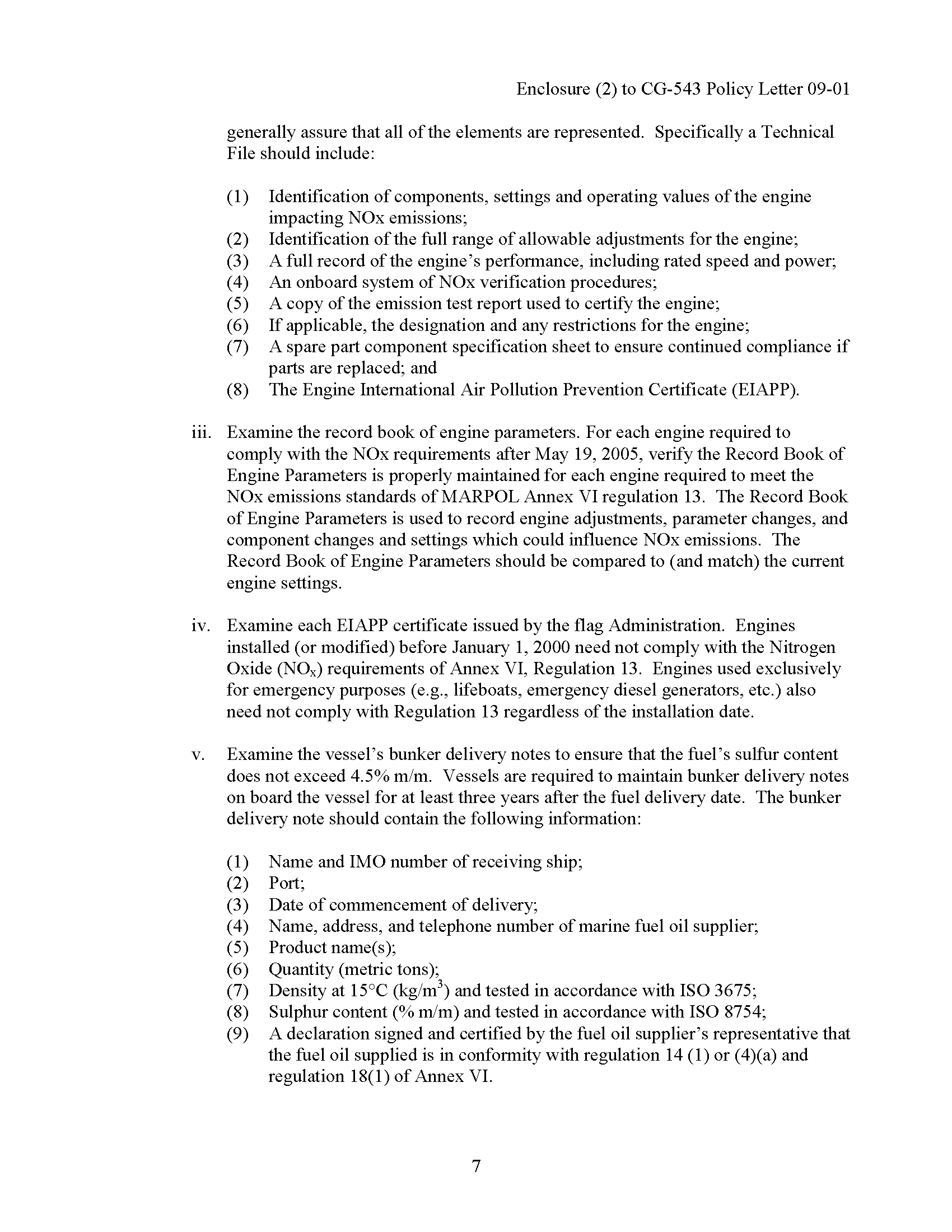 Image of applicable regulation