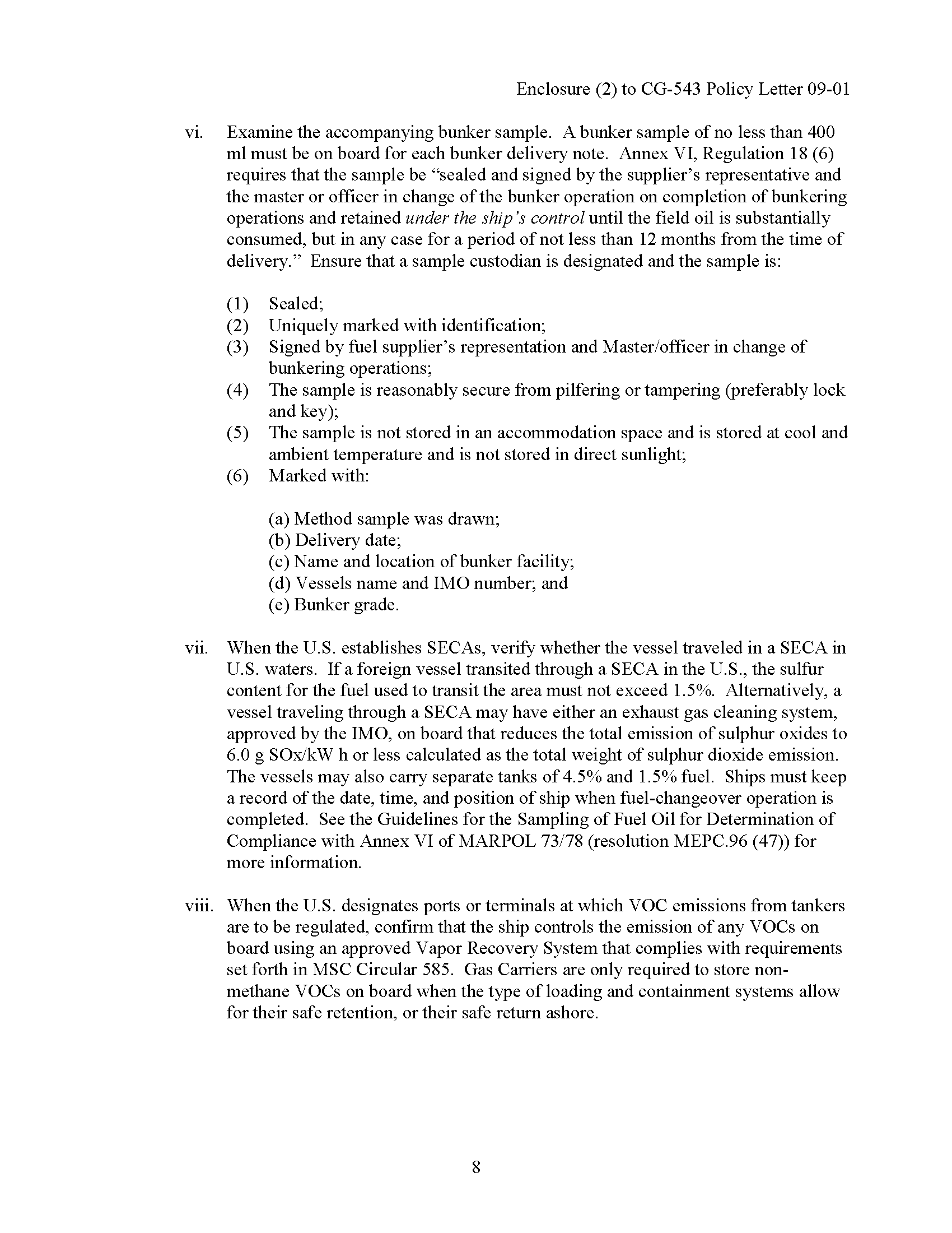 Image of applicable regulation