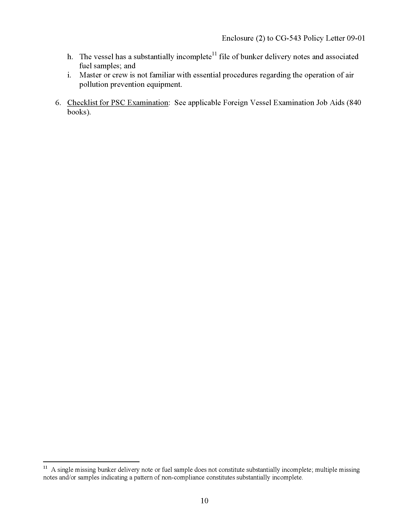 Image of applicable regulation