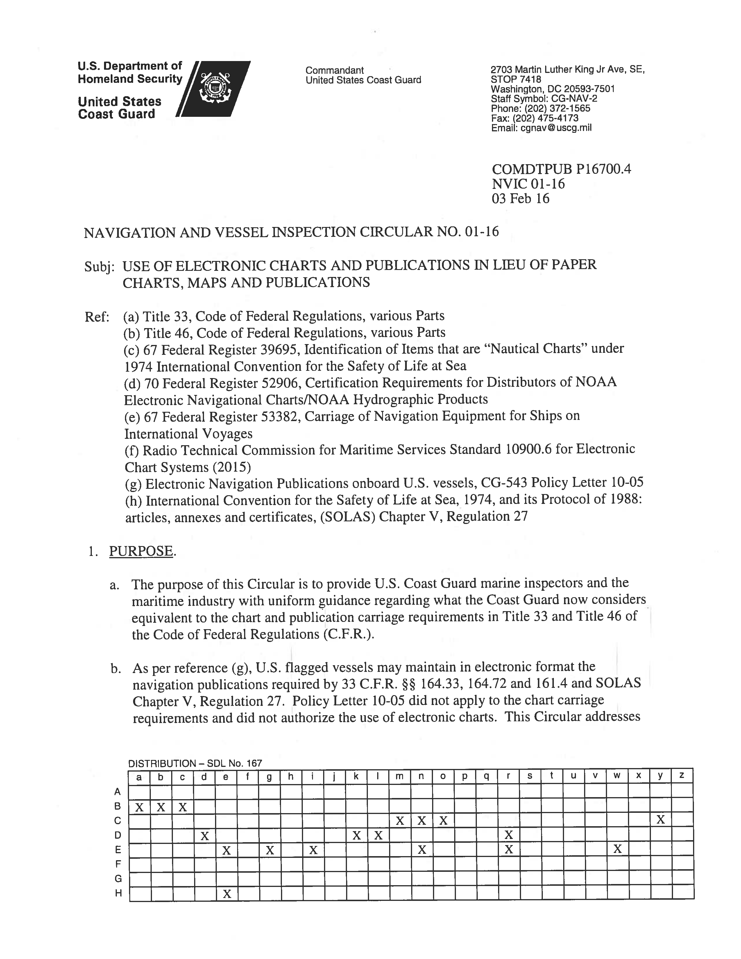 Image of electronic charts regulations