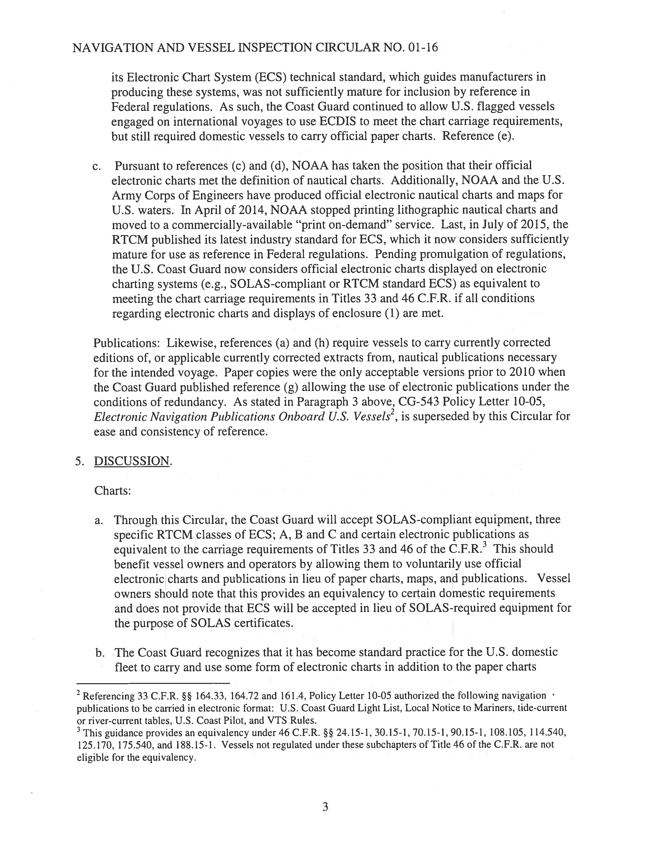 Image of electronic charts regulations