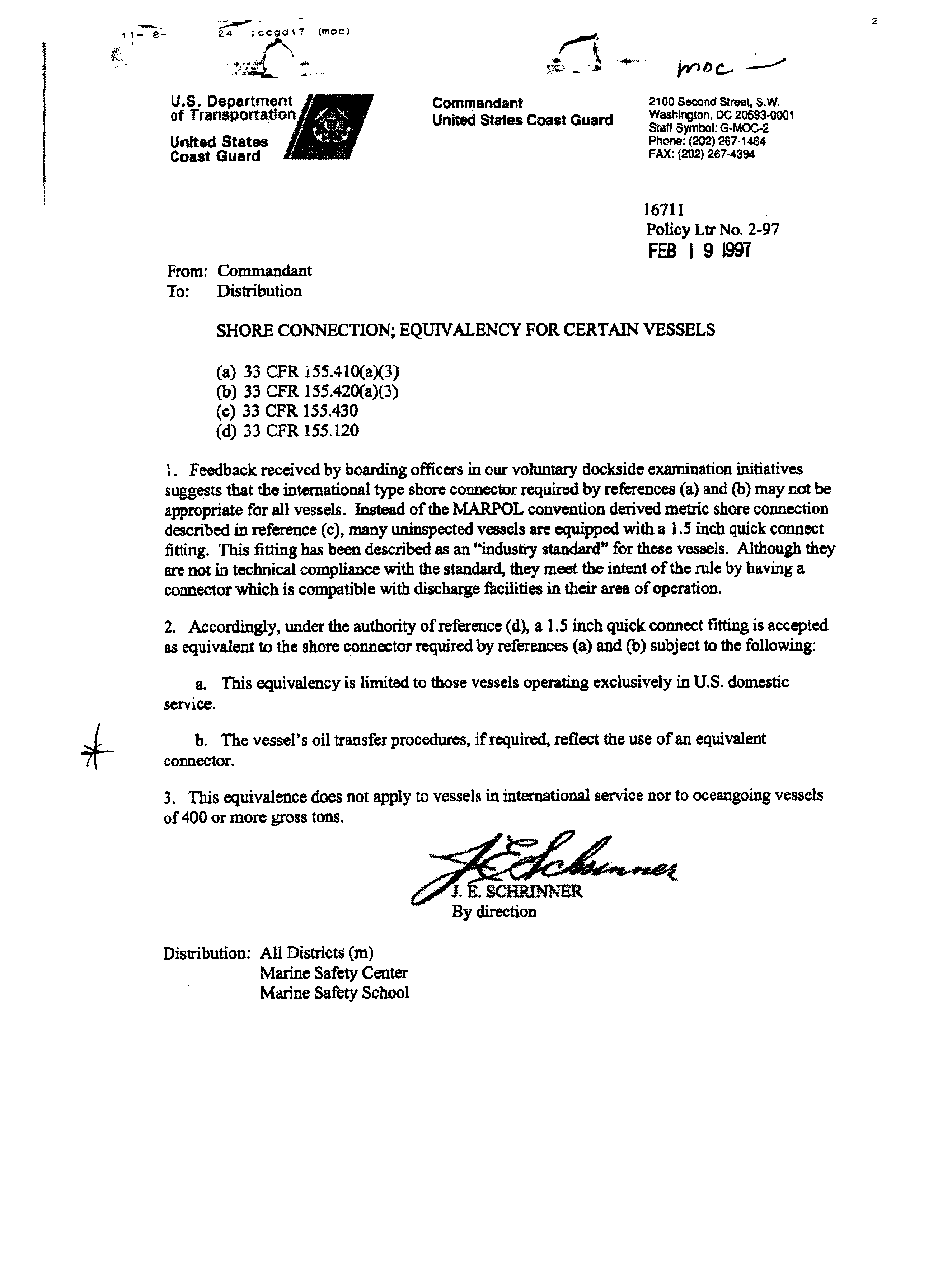 Image of applicable regulation